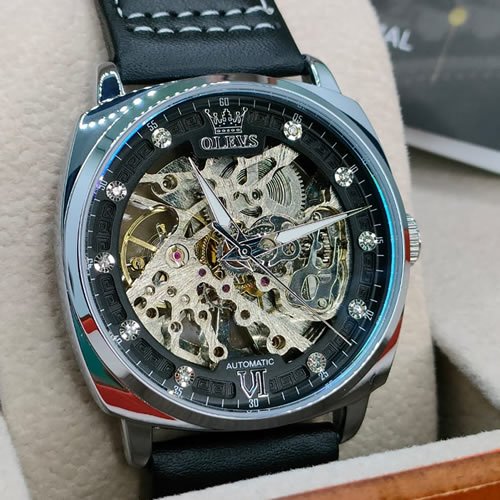 Olevs Skeleton Automatic Watch