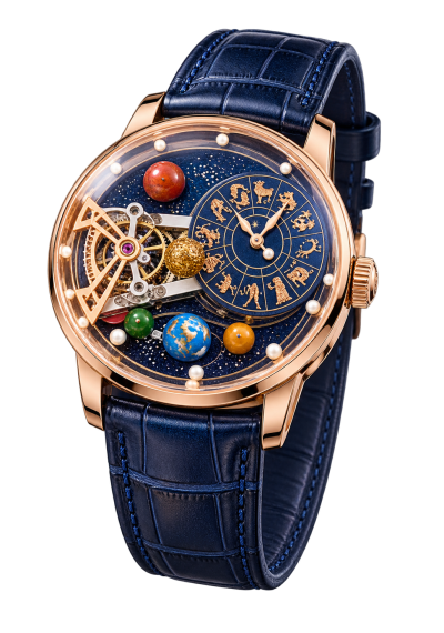 Rose gold celestial luxury watch